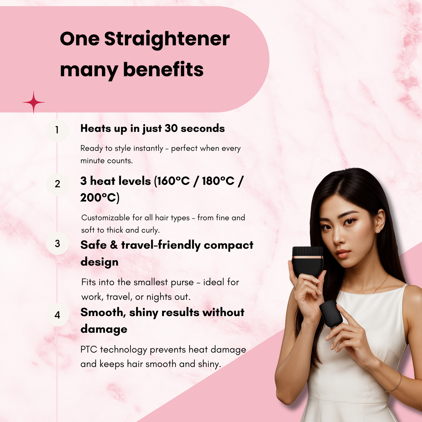 ChicBrush - Mini Hair Straightener