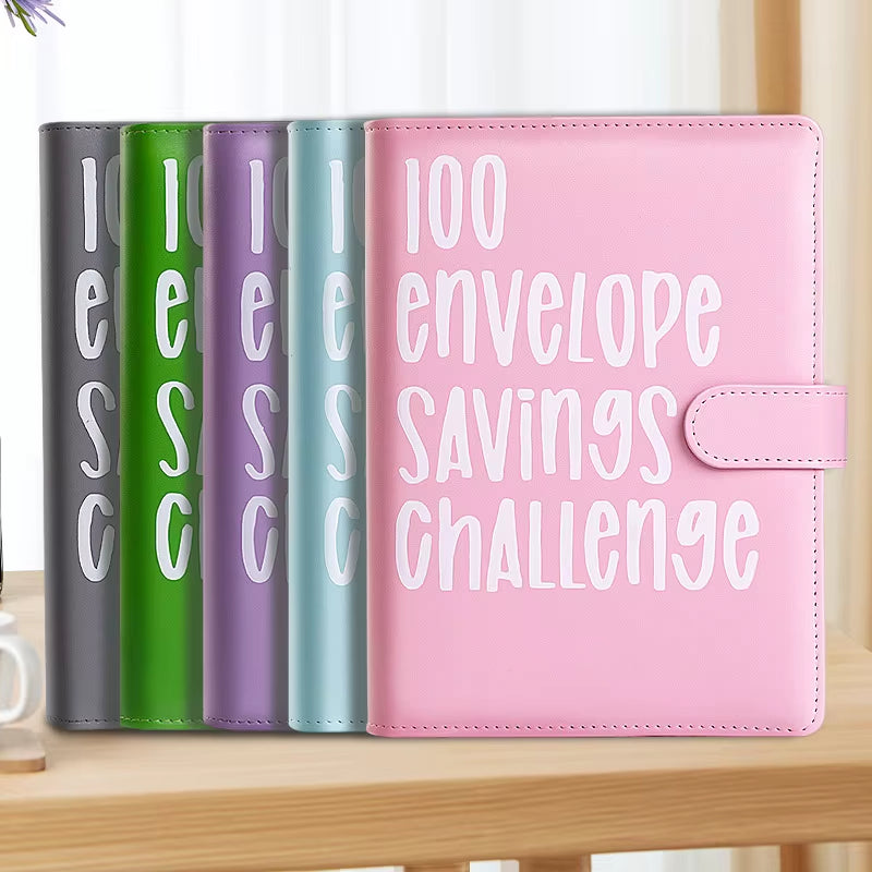 100 Envelope Challenge Binder save Savings Challenges Loose-Leaf Binder Budget Binder with Cash Envelopes Money Organizer System